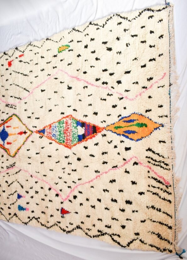 CUSTOMIZED AROME | 10x7 Ft | 3x2 cm | Moroccan White Rug | 100% wool handmade - Image 3