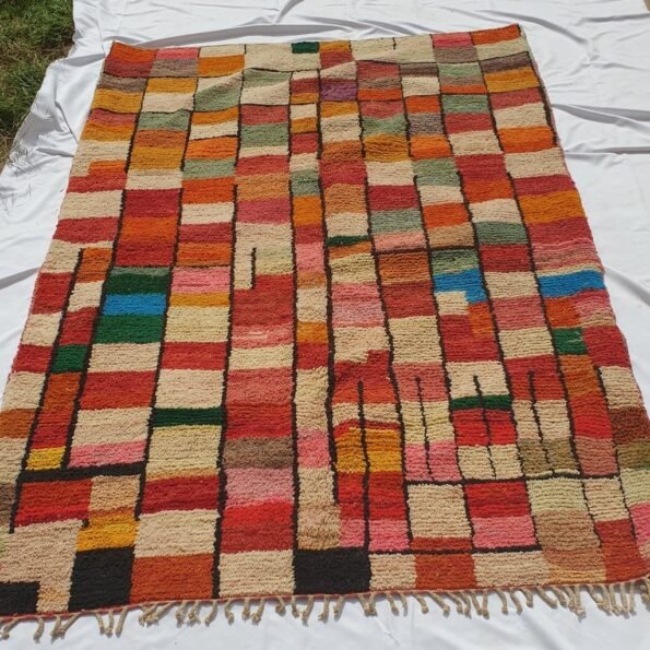 Customized DAMA | 9'5x7 Ft | 3x2 m | Moroccan Colorful Rug | 100% wool handmade - Image 4