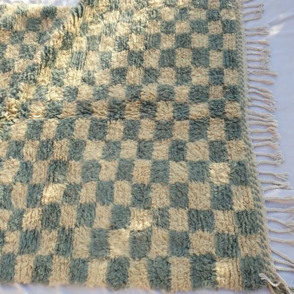 Customized DAMIA | 8'6x7 Ft | Moroccan Beni Ourain Checkered Rug | 100% wool handmade - Image 2