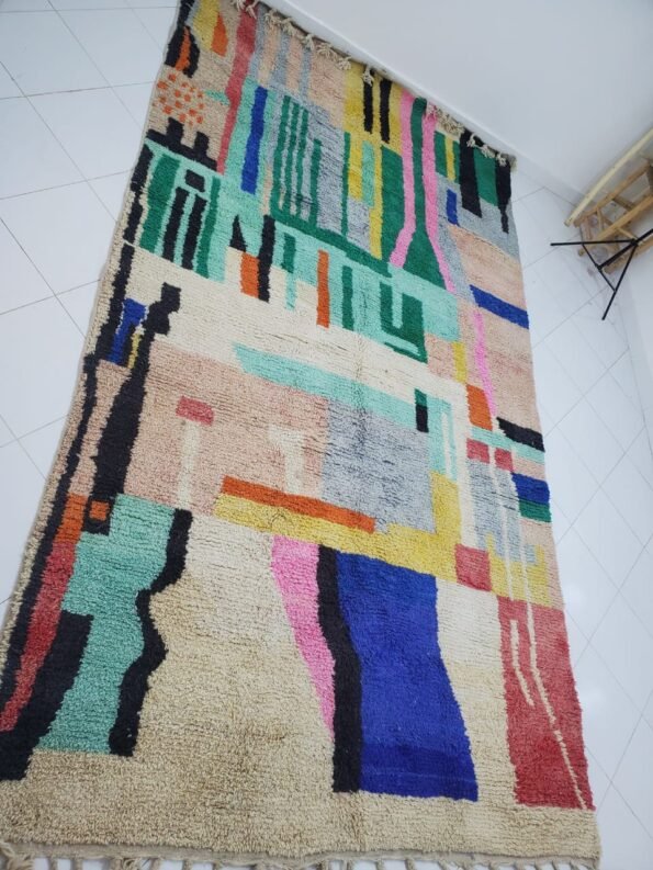 Customized GRANA | 14x7 Ft | Moroccan Colorful Rug | 100% wool handmade - Image 2