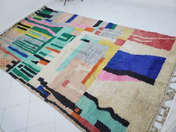 Customized GRANA | 14x7 Ft | Moroccan Colorful Rug | 100% wool handmade