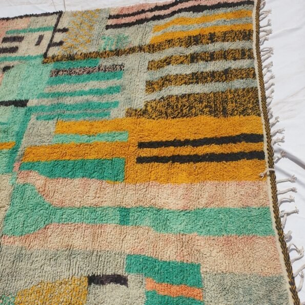 SIMILIGRANA | 10x8 ft | 3,2x2,4 m | Moroccan Colorful Rug | 100% wool handmade - Image 9