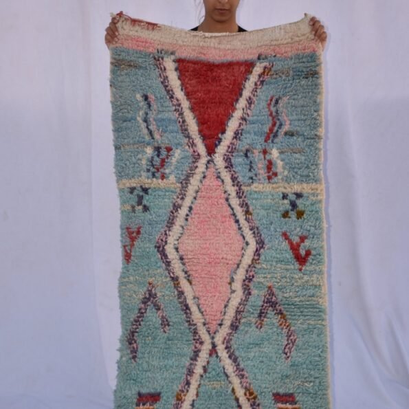 Customized KSAR Runner | 10x2 Ft | Moroccan Colorful Rug | 100% wool handmade - Image 4