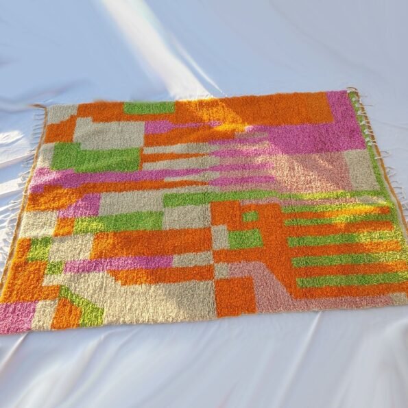 Customized NETMEZRA | 10x6'5 Ft | 3x2 m | Moroccan Colorful Rug | 100% wool handmade - Image 4