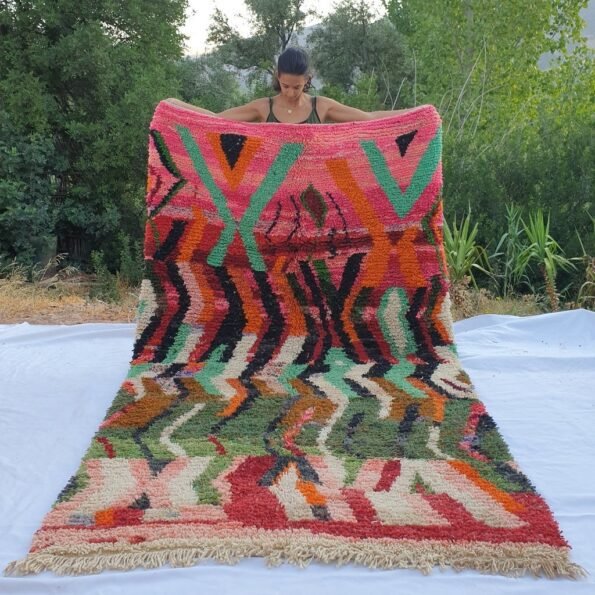 DAYKHA | 9'9x5'7 Ft | 3x1,7 m | Moroccan Colorful Rug | 100% wool handmade