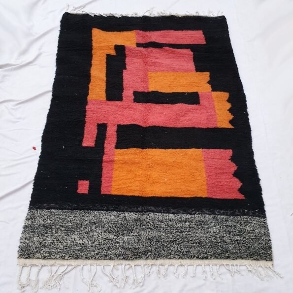 DIALI | 6x9'4 Ft | 2,88x1,84 m | Moroccan Beni Ourain Rug | 100% wool handmade - Image 4