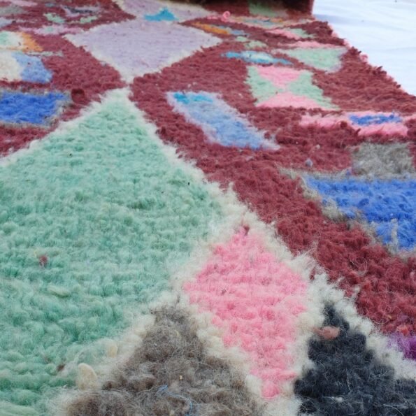 DIRKA Runner | 9'3x2'6 Ft | 2,84x0,78 m | Moroccan Colorful Rug | 100% wool handmade - Image 6