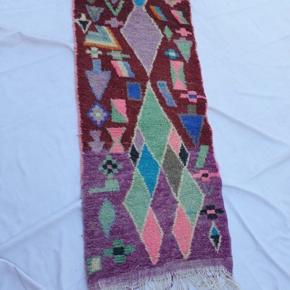 DIRKA Runner | 9'3x2'6 Ft | 2,84x0,78 m | Moroccan Colorful Rug | 100% wool handmade - Image 2