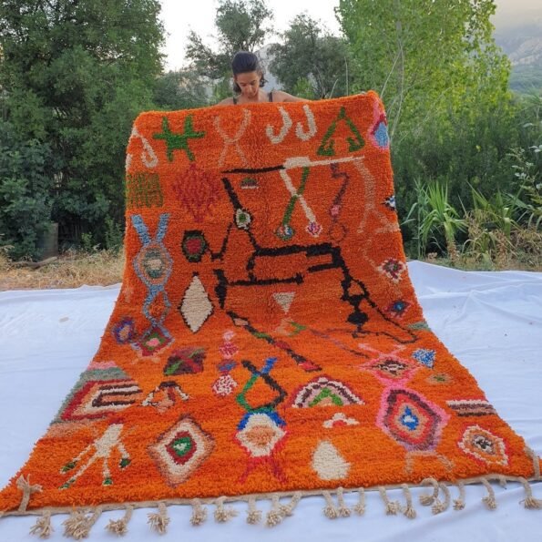 DKHAMA | 9'5x6'5 Ft | 3x2 m | Moroccan Colorful Rug | 100% wool handmade