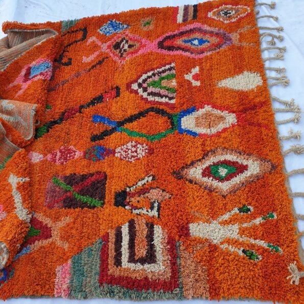 DKHAMA | 9'5x6'5 Ft | 3x2 m | Moroccan Colorful Rug | 100% wool handmade - Image 2