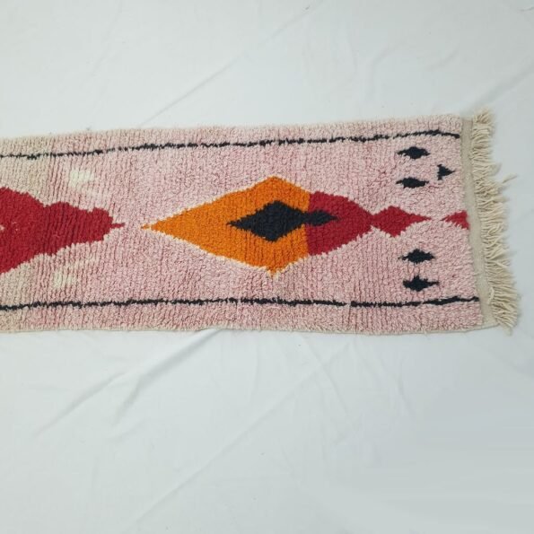 DMALA Runner | 9'6x2'5 Ft | 2,93x0,76 m | Moroccan Colorful Rug | 100% wool handmade - Image 3