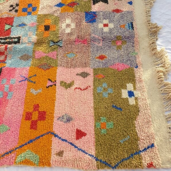 DOER | 9'6x6'66 Ft | 3x2 m | Moroccan Colorful Rug | 100% wool handmade - Image 2