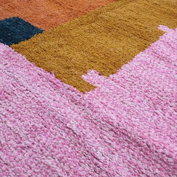 DOUH | 8'4x5'1 Ft | 2,55x1,55 m | Moroccan Colorful Rug | 100% wool handmade - Image 4