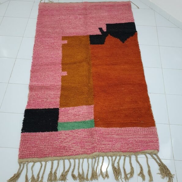 DOUH | 8'4x5'1 Ft | 2,55x1,55 m | Moroccan Colorful Rug | 100% wool handmade - Image 6