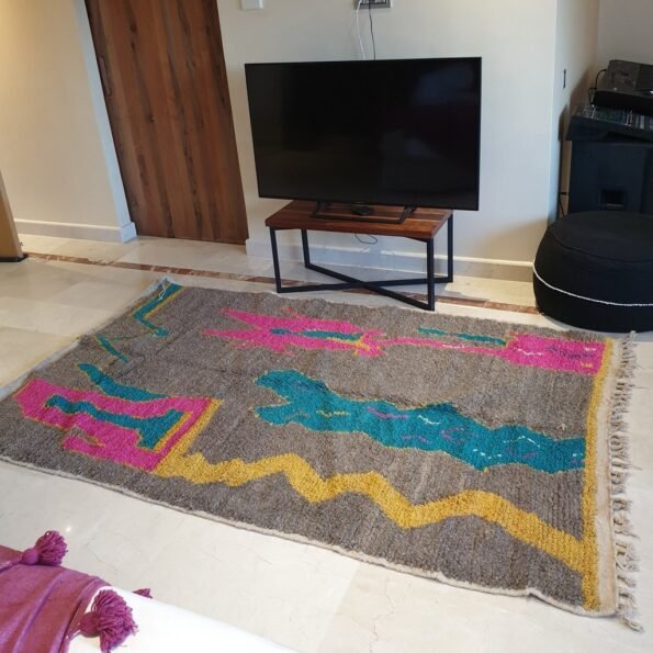 DULCE | 8'3x5'1 Ft | 2,52x1,55 m | Moroccan Colorful Rug | 100% wool handmade