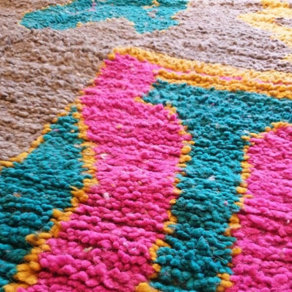 DULCE | 8'3x5'1 Ft | 2,52x1,55 m | Moroccan Colorful Rug | 100% wool handmade - Image 2