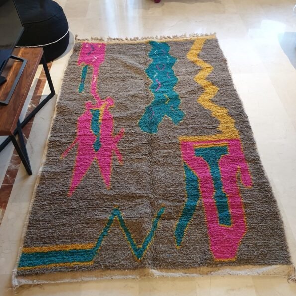 DULCE | 8'3x5'1 Ft | 2,52x1,55 m | Moroccan Colorful Rug | 100% wool handmade - Image 7