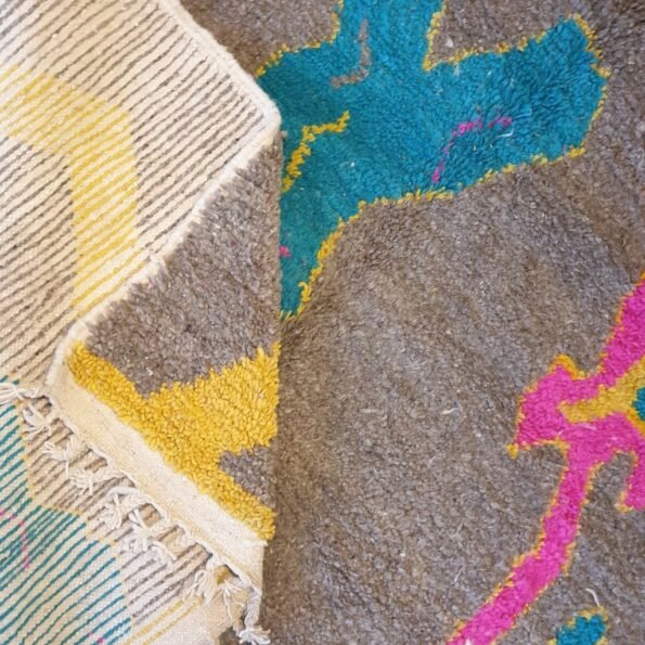 DULCE | 8'3x5'1 Ft | 2,52x1,55 m | Moroccan Colorful Rug | 100% wool handmade - Image 4