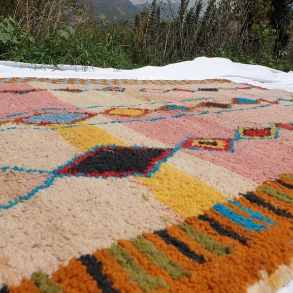 ERGUEZ | 8'4x5 Ft | 2,50x1,50 m | Moroccan Colorful Rug | 100% wool handmade - Image 7