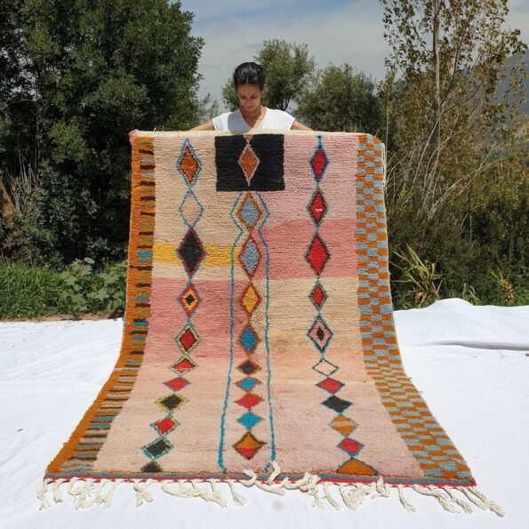 ERGUEZ | 8'4x5 Ft | 2,50x1,50 m | Moroccan Colorful Rug | 100% wool handmade