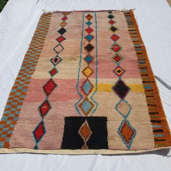 ERGUEZ | 8'4x5 Ft | 2,50x1,50 m | Moroccan Colorful Rug | 100% wool handmade - Image 4