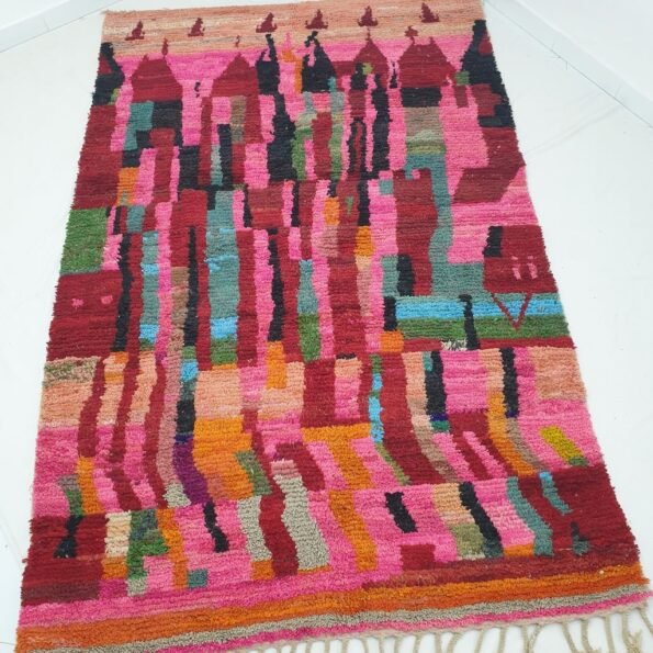 EZYNE | Moroccan Rug Pink Boujaad | 9'8x6'4 Ft | 3x2 m | 100% wool handmade - Image 5