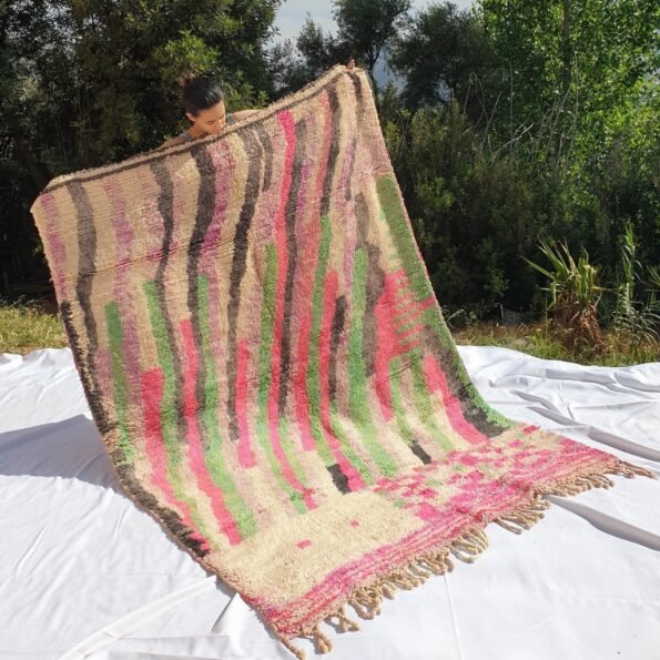 FALJA | 8x5'5 Ft | 2,50x1,70 m | Moroccan Colorful Rug | 100% wool handmade