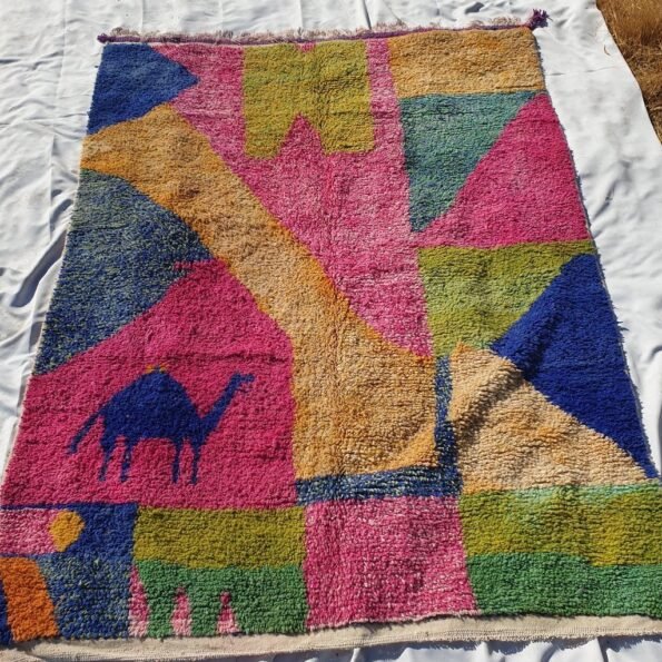 FARHEN | 8'9x6'6 Ft | 270x201 cm | Moroccan Colorful Rug | 100% wool handmade - Image 4