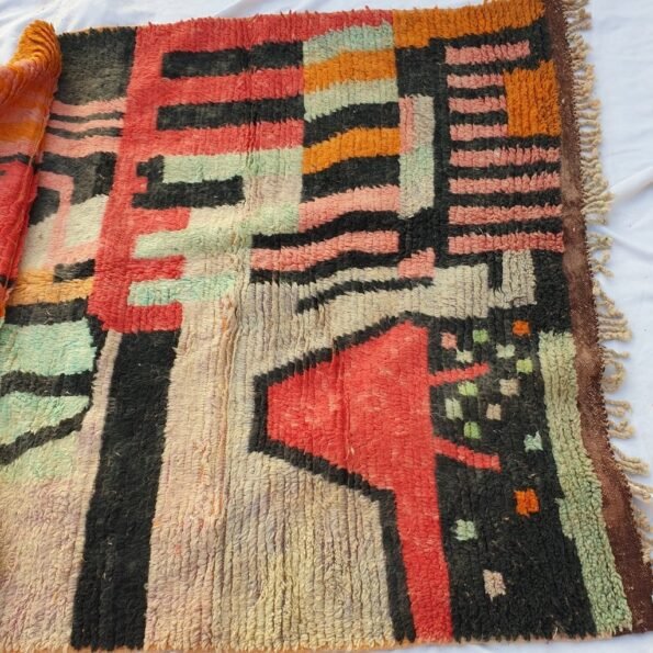 FERHA | 8'7x5 Ft | 2,66x1,6 m | Moroccan Colorful Rug | 100% wool handmade - Image 2