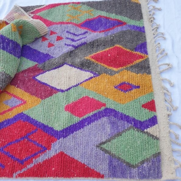 FNINA | 8'8x5'6 Ft | 2,7x1,7 m | Moroccan Colorful Rug | 100% wool handmade - Image 2