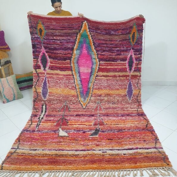 FONON | 9'6x6'3 Ft | 2,92x1,91 m | Moroccan Colorful Rug | 100% wool handmade