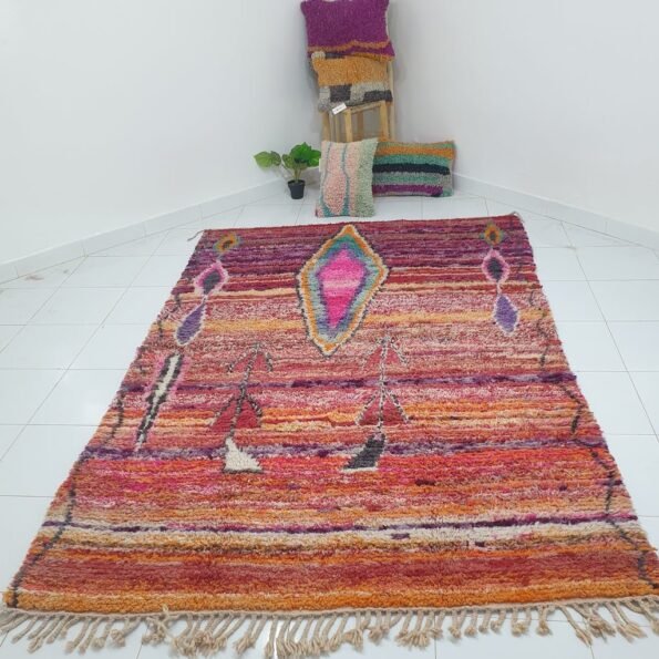 FONON | 9'6x6'3 Ft | 2,92x1,91 m | Moroccan Colorful Rug | 100% wool handmade - Image 2