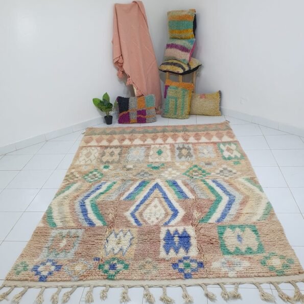 GHIWLA | 9'5x6'7 Ft | 2,90x2,00 m | Moroccan Colorful Rug | 100% wool handmade - Image 2