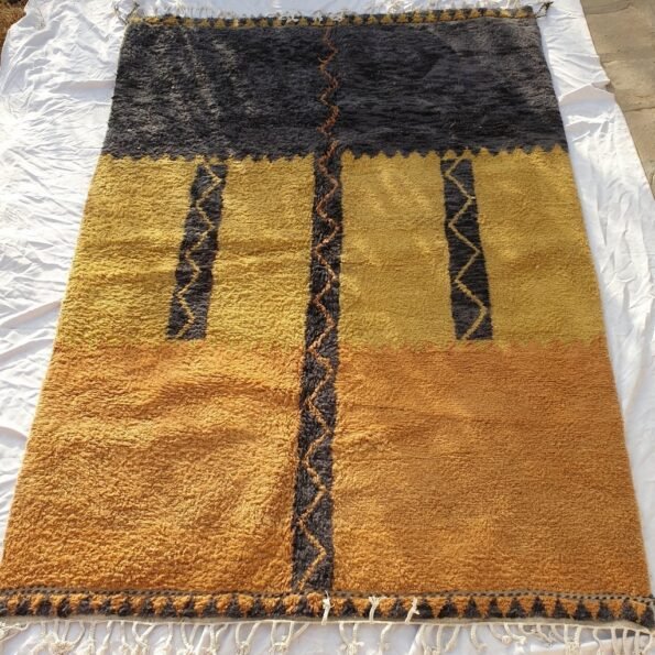 GOULDA | 9'7x6'8 Ft | 3x2 m | Moroccan Beni Ourain Rug | 100% wool handmade - Image 4