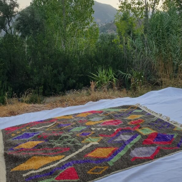 GRIYA | 8'8x5'7 Ft | 2,7x1,7 m | Moroccan Colorful Rug | 100% wool handmade - Image 7