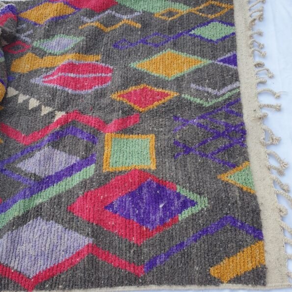 GRIYA | 8'8x5'7 Ft | 2,7x1,7 m | Moroccan Colorful Rug | 100% wool handmade - Image 2