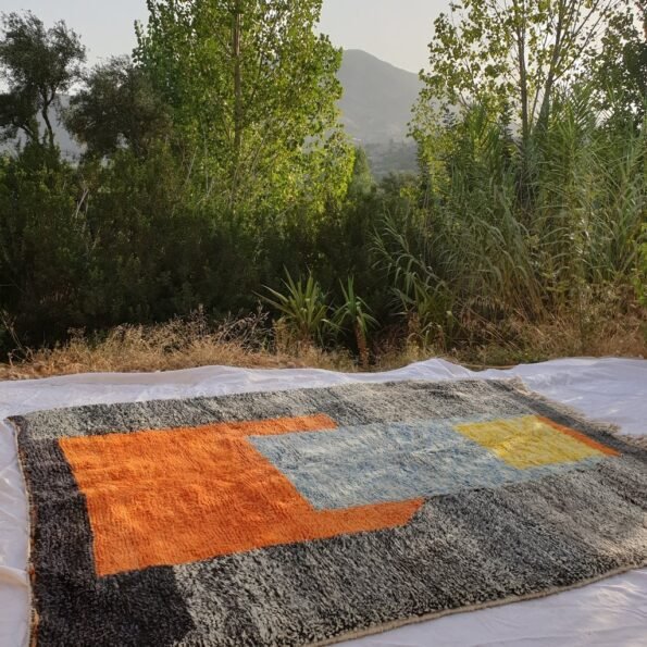 HALMANA | 9'3x7 Ft | 3x2 m | Moroccan Beni Ourain Rug | 100% wool handmade - Image 6