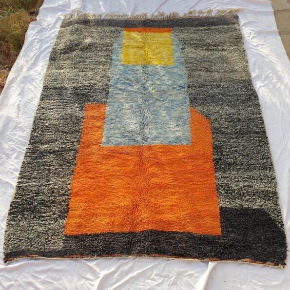 HALMANA | 9'3x7 Ft | 3x2 m | Moroccan Beni Ourain Rug | 100% wool handmade - Image 4