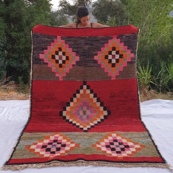 HAMRY | 8x5'5 Ft | 2,5x1,7 m | Moroccan Colorful Rug | 100% wool handmade