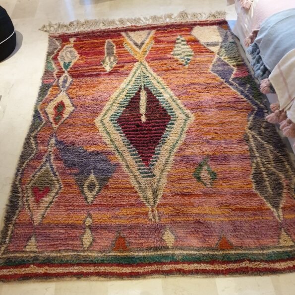 HARE | 9'2x6'6 Ft | 2,80x2,00 m | Moroccan Colorful Rug | 100% wool handmade - Image 7