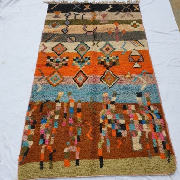 HELMUS | 8'5x5 Ft | 2,5x1,5 m | Moroccan Colorful Rug | 100% wool handmade - Image 4