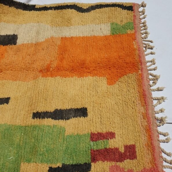 HNIDA | 6'5x4'4 Ft | 200x130 cm | Moroccan Colorful Rug | 100% wool handmade - Image 2