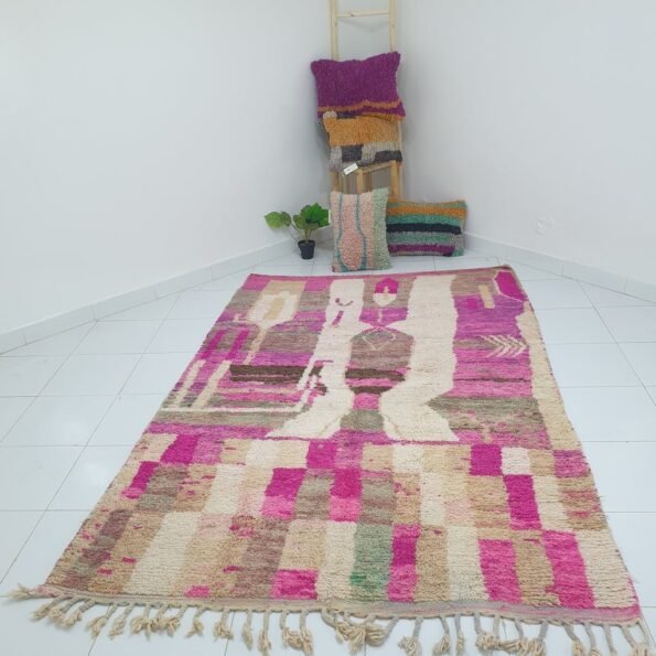 HOURAJ | 8'7x5'9 Ft | 2,65x1,80 m | Moroccan Colorful Rug | 100% wool handmade - Image 2