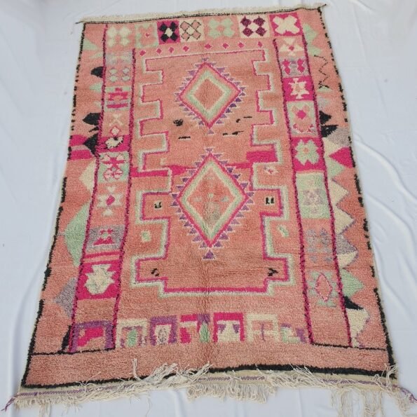 HYBA | 10x6'5 ft | 3x2 m | Moroccan VINTAGE STYLE Colorful Rug | 100% wool handmade - Image 4