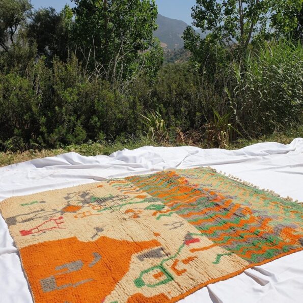 IDERRA | 6'5x5 Ft | 200x160 cm | Moroccan Colorful Rug | 100% wool handmade - Image 7