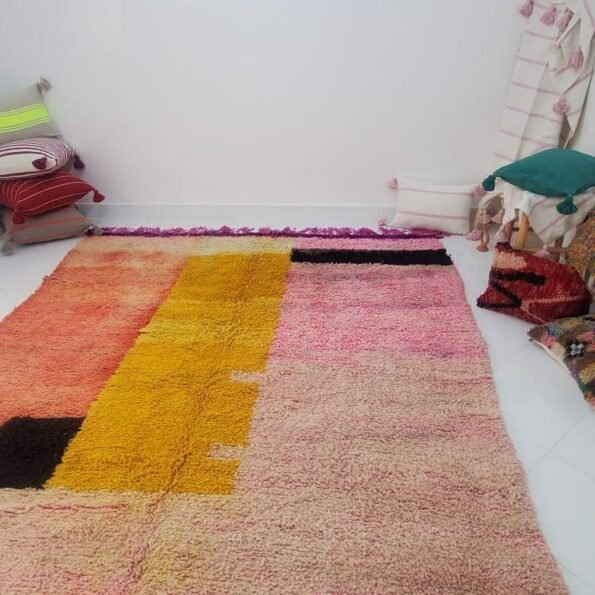 IDOUH | 12'2x8'5 ft | 3,7x2,6 m | Moroccan Colorful Rug | 100% wool handmade