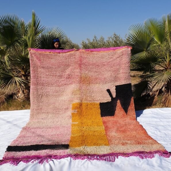 IDOUH | 12'2x8'5 ft | 3,7x2,6 m | Moroccan Colorful Rug | 100% wool handmade - Image 2