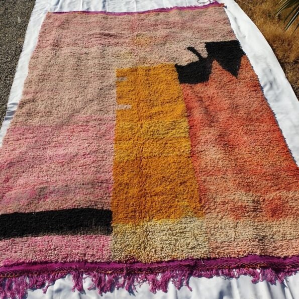 IDOUH | 12'2x8'5 ft | 3,7x2,6 m | Moroccan Colorful Rug | 100% wool handmade - Image 6