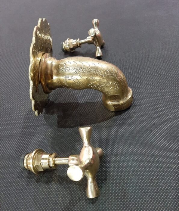 Brass Faucet, 100% Handmade, Unique Moroccan Design beautifully decorated faucet - Image 3