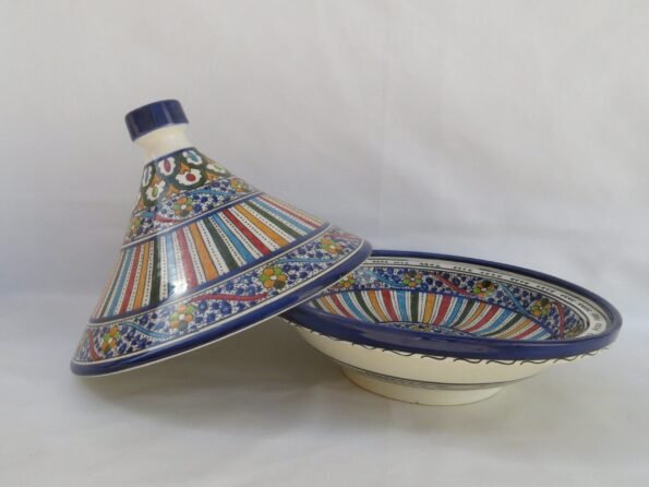 Moroccan ceramic tagine/ hand-painted tagine/decorative handmade tagine/kitchenware/serving tagine/ceramic tagine pot/ - Image 2